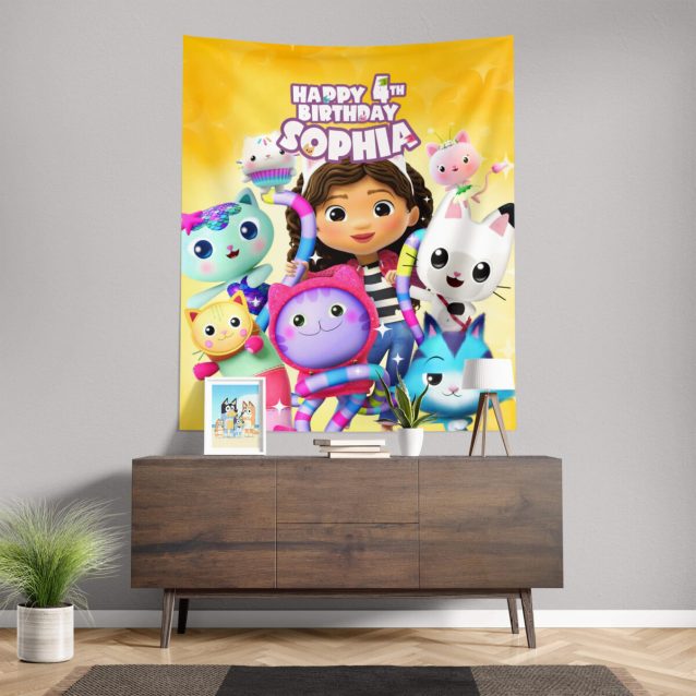 Gabby's Dollhouse Friends Banner 68" × 80" PimpYourWorld