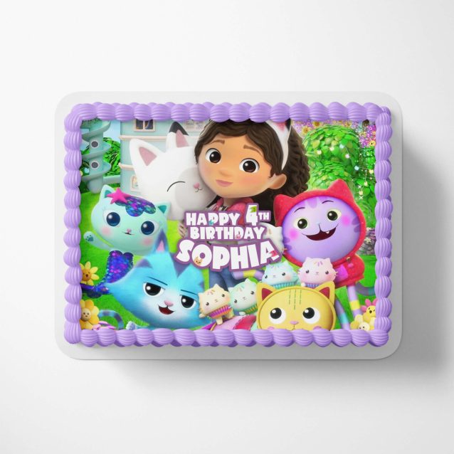 Gabby's Dollhouse Friends Cake Topper 1/2 Sheet (17"x11") PimpYourWorld