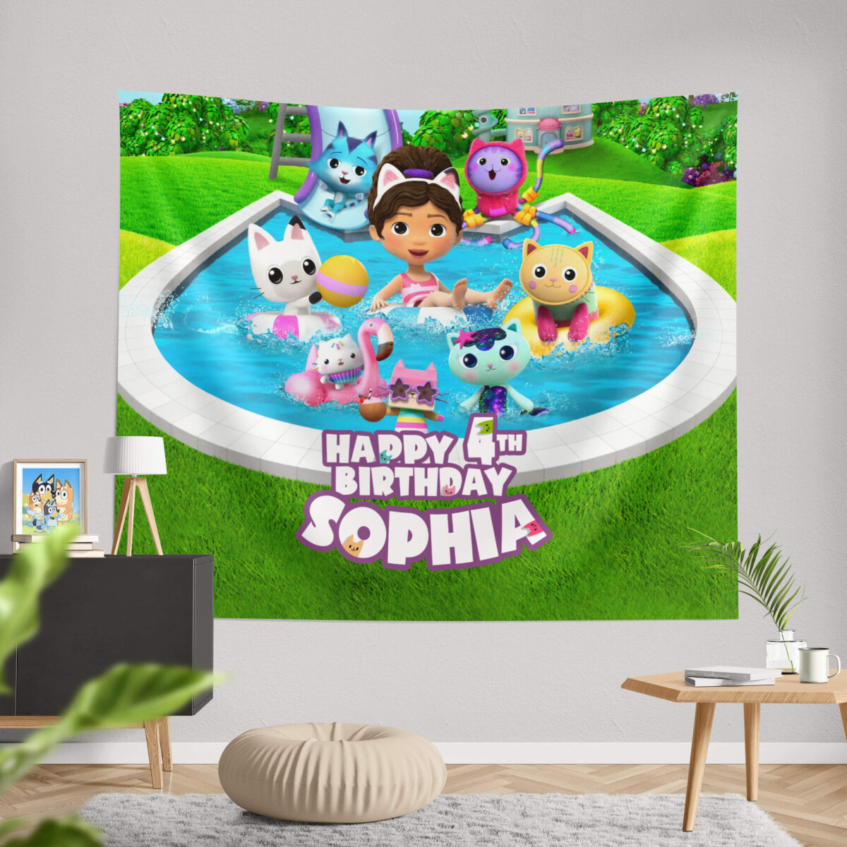 Gabby’s Dollhouse Pool Party Banner