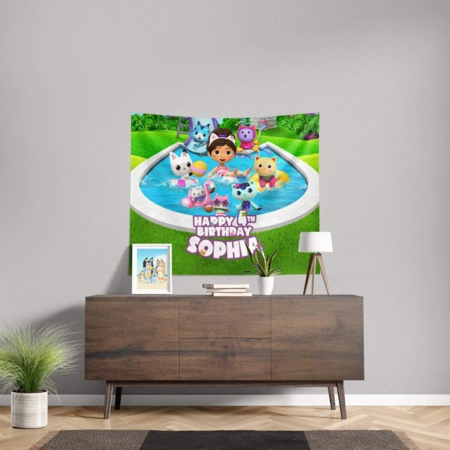 Gabby's Dollhouse Pool Party Banner 60" × 50" PimpYourWorld
