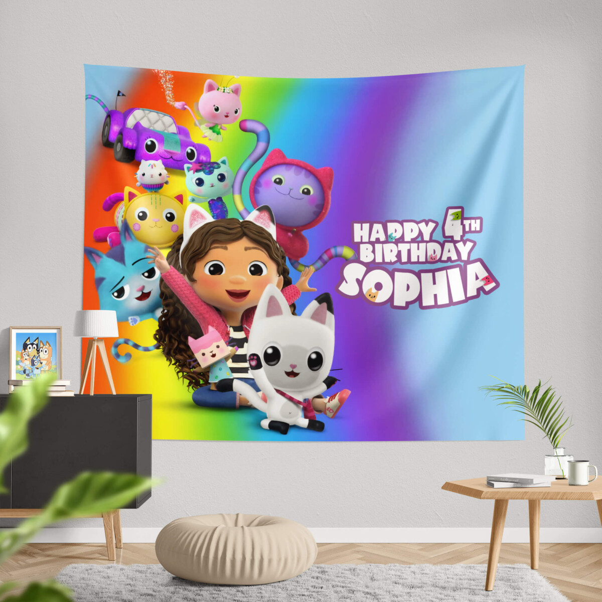 Gabby’s Dollhouse Rainbow Banner