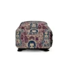 Bottom view of the durable Wednesday Addams kids backpack showing the reinforced base and adjustable breathable mesh padded shoulder straps.