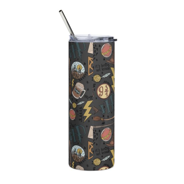 Harry Potter Black Skinny Tumbler 20oz PimpYourWorld
