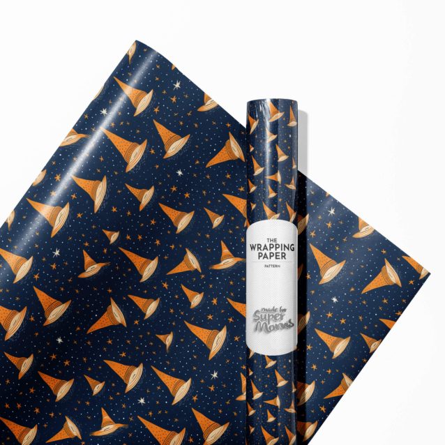 Detailed view of premium 90 GSM Harry Potter Christmas wrapping paper texture.