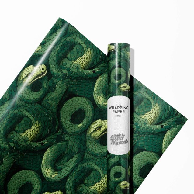 Luxury Harry Potter Christmas gift wrap with a subtle, elegant wizarding world design.