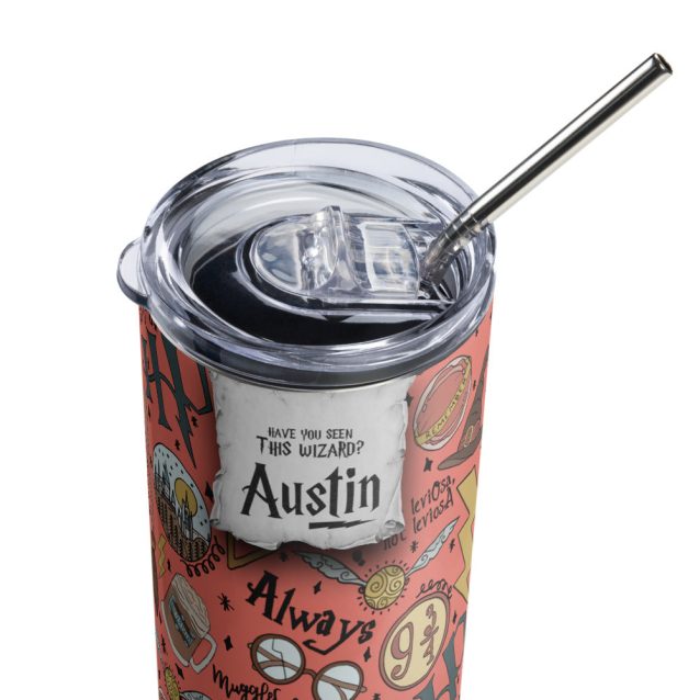 Harry Potter Red Skinny Tumbler 20oz PimpYourWorld