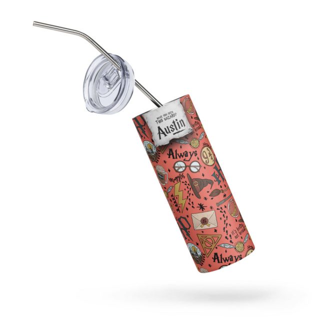 Harry Potter Red Skinny Tumbler 20oz PimpYourWorld