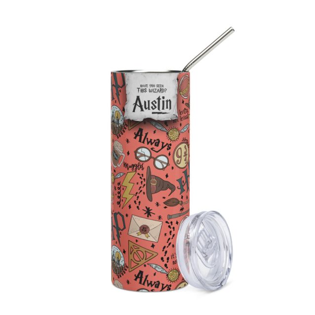 Harry Potter Red Skinny Tumbler 20oz PimpYourWorld