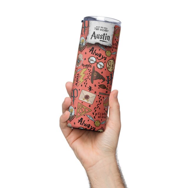 Harry Potter Red Skinny Tumbler 20oz PimpYourWorld