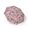 Close-up of the Hogwarts Doodles (Pink) print across the Harry Potter umbrella.