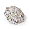 The Harry Potter Hogwarts Doodles (White) umbrella, open and printed edge to edge.