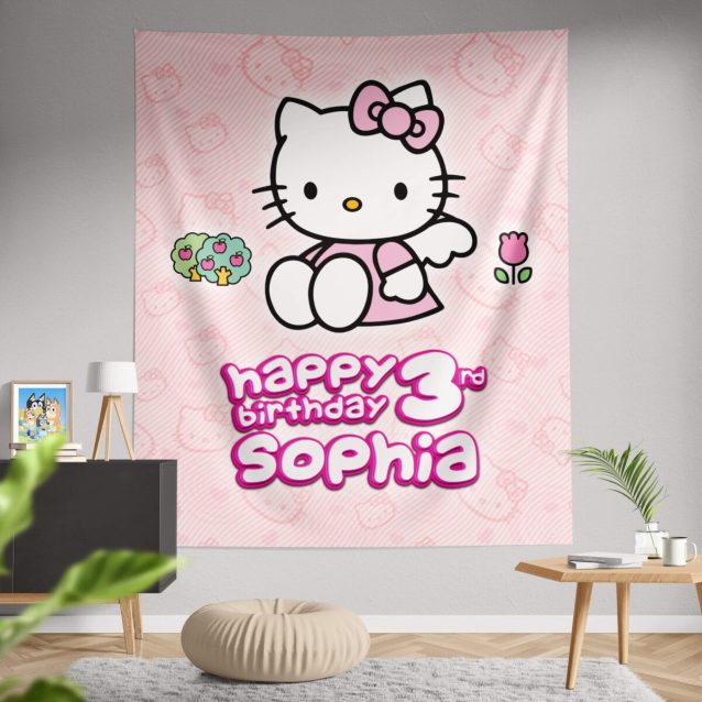 Hello Kitty Birthday Banner 88" × 104" PimpYourWorld