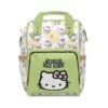 Green-pocket Hello Kitty changing bag with starry white top and "My Mum Is The Best" lettering.