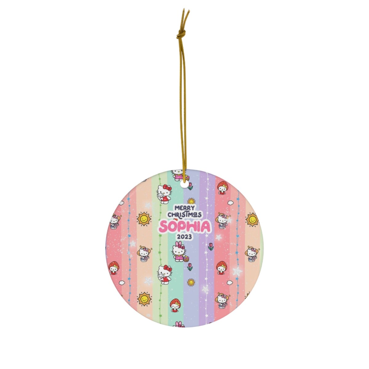 Hello Kitty Rainbow Christmas Ornament 2025
