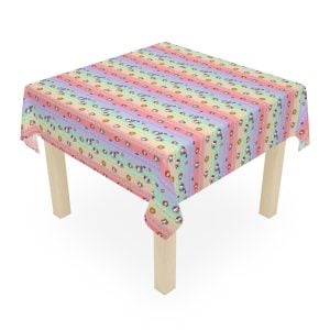 Water resistant polyester Hello Kitty tablecloth repelling liquid spill