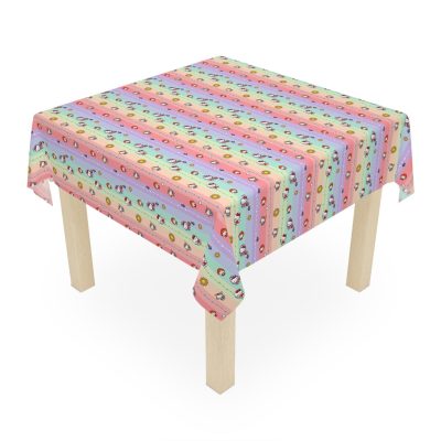 Water resistant polyester Hello Kitty tablecloth repelling liquid spill