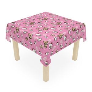 Cinnamoroll and Pompompurin pastel blue and yellow custom table design for baby shower