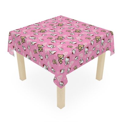 Cinnamoroll and Pompompurin pastel blue and yellow custom table design for baby shower