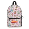 Front view of the personalized Sheriff Woody school bag showcasing classic cowboy design and durable heavy-duty zippers.