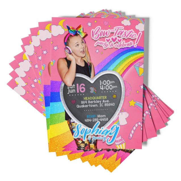 JoJo Siwa Birthday Invitations PimpYourWorld