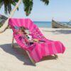 Draped L.O.L. Surprise swim towel featuring the dolls, personalized with your child's name on quick-dry terry.