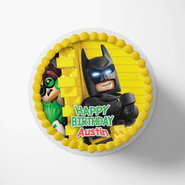 Lego Batman Cake Toppers Rounded (9") PimpYourWorld