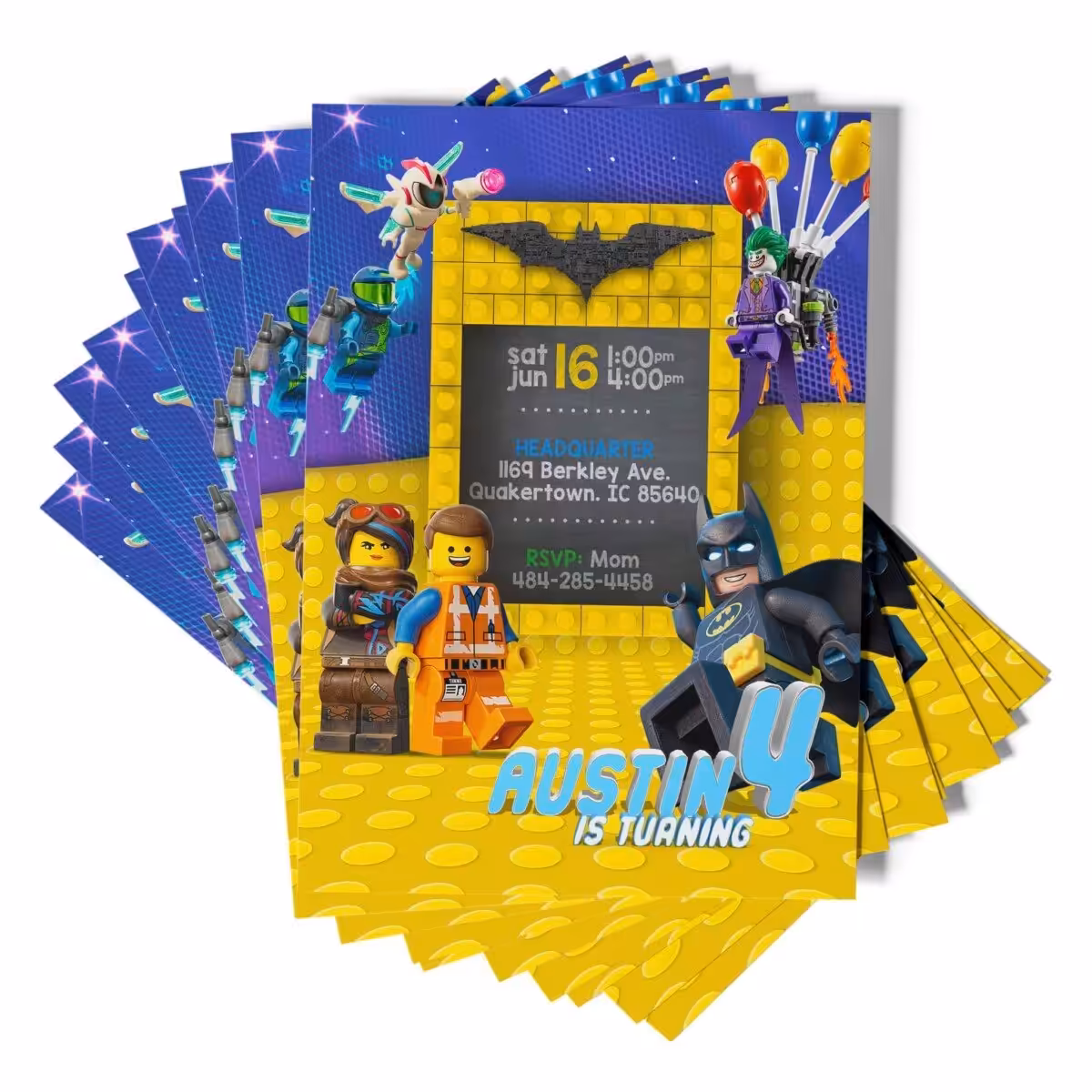 Lego Batman Invitations