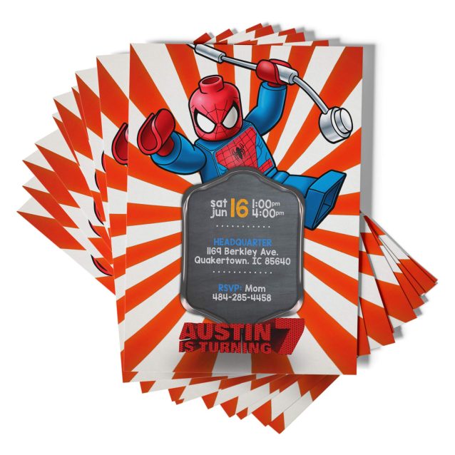 Lego Spider-Man Invitations PimpYourWorld