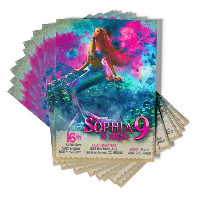 Little Mermaid Birthday Invitations PimpYourWorld