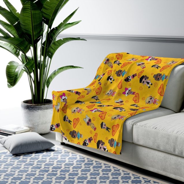 LOL Blanket 60" × 80" Yellow PimpYourWorld