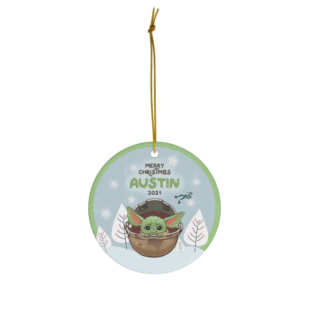 Mandalorian Baby Yoda Christmas Ornament 2025