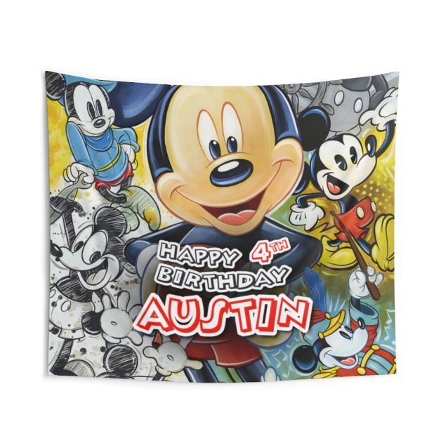 Mickey Mouse Birthday Banner 104" × 88" PimpYourWorld