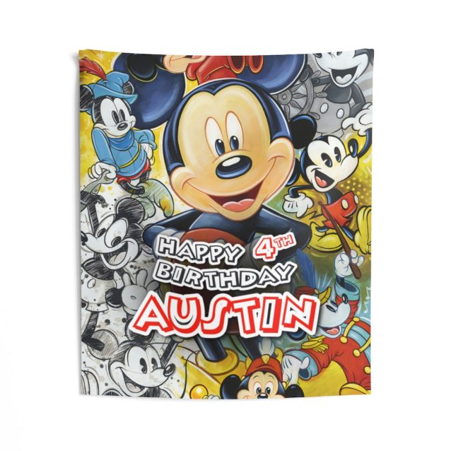 Mickey Mouse Birthday Banner 51" × 60" PimpYourWorld
