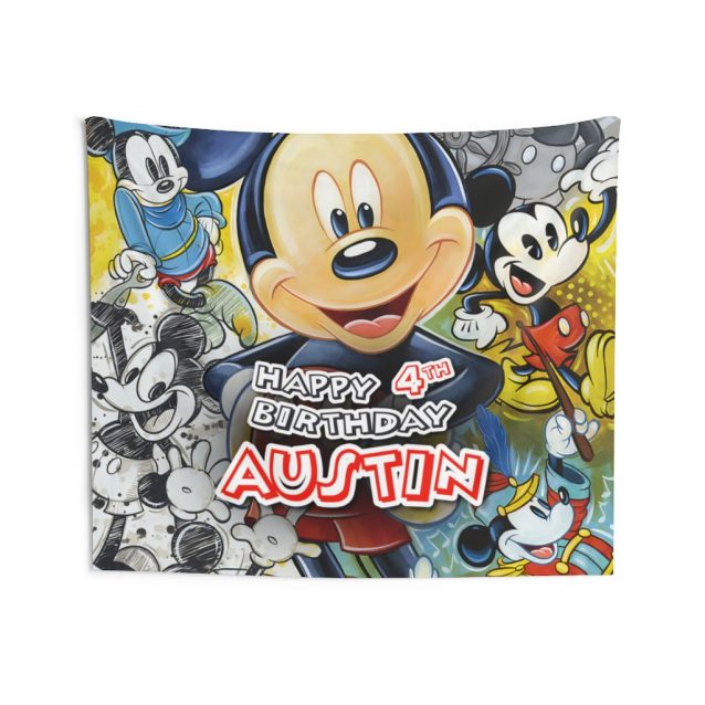 Mickey Mouse Birthday Banner 80" × 68" PimpYourWorld