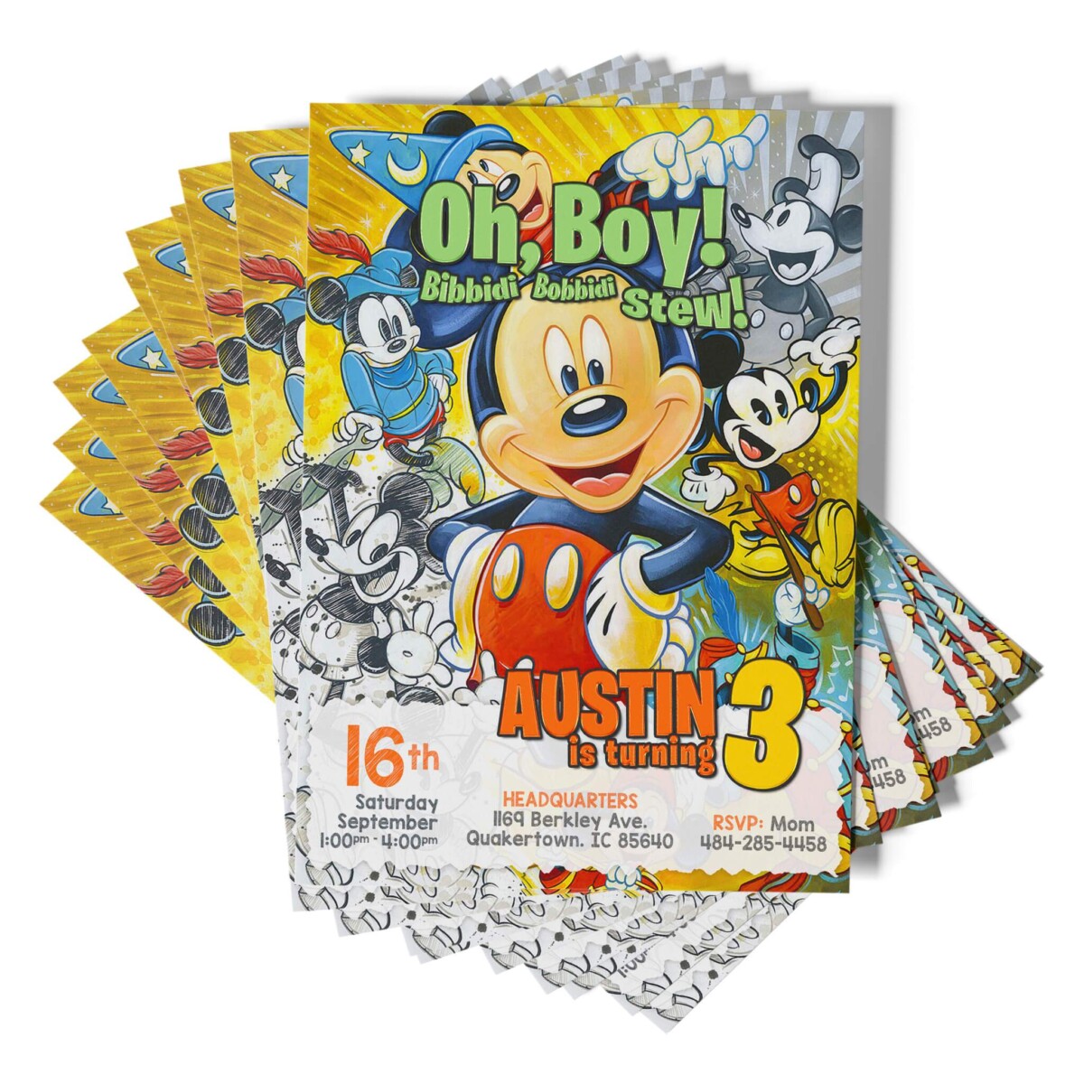 Mickey Mouse Party Invitation