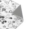 A child playing on the soft polyester Mickey Mouse area rug, perfect for a playroom or bedroom.