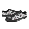 Top-down look at the comfortable cushioned insole inside the black Mickey Mouse everyday tennis shoes for boys.