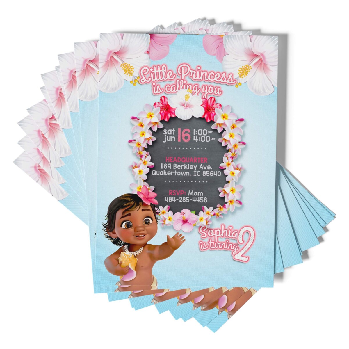 Baby Moana Invitation