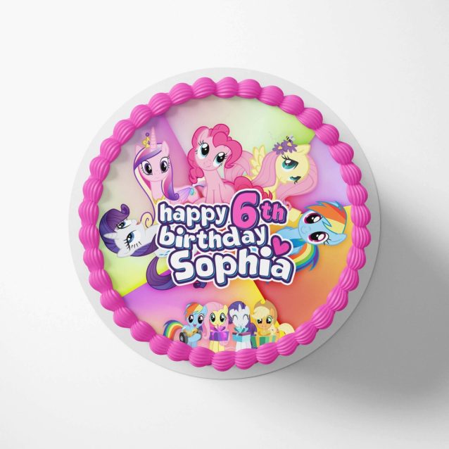 My Little Pony Edible Cake Topper Rounded (9") PimpYourWorld