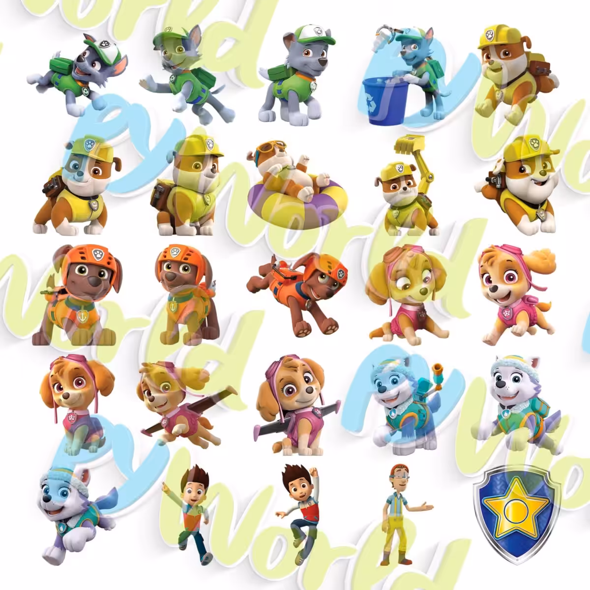 Paw Patrol Bundle SVG, Cricut, Clipart, PNG, Vector