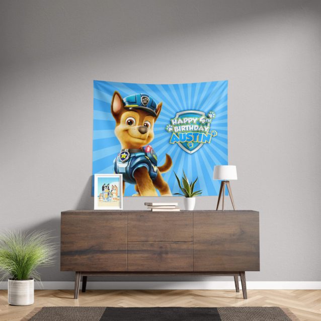 Paw Patrol Chase Birthday Banner 60" × 50" PimpYourWorld