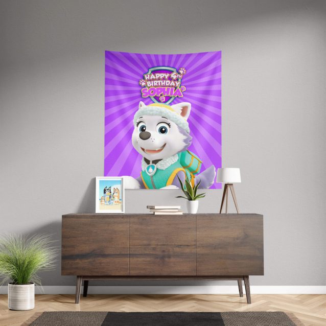 Paw Patrol Everest Birthday Banner 50" × 60" PimpYourWorld