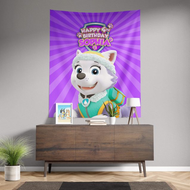 Paw Patrol Everest Birthday Banner 68" × 80" PimpYourWorld