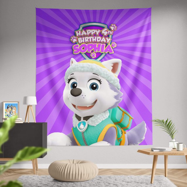 Paw Patrol Everest Birthday Banner 88" × 104" PimpYourWorld
