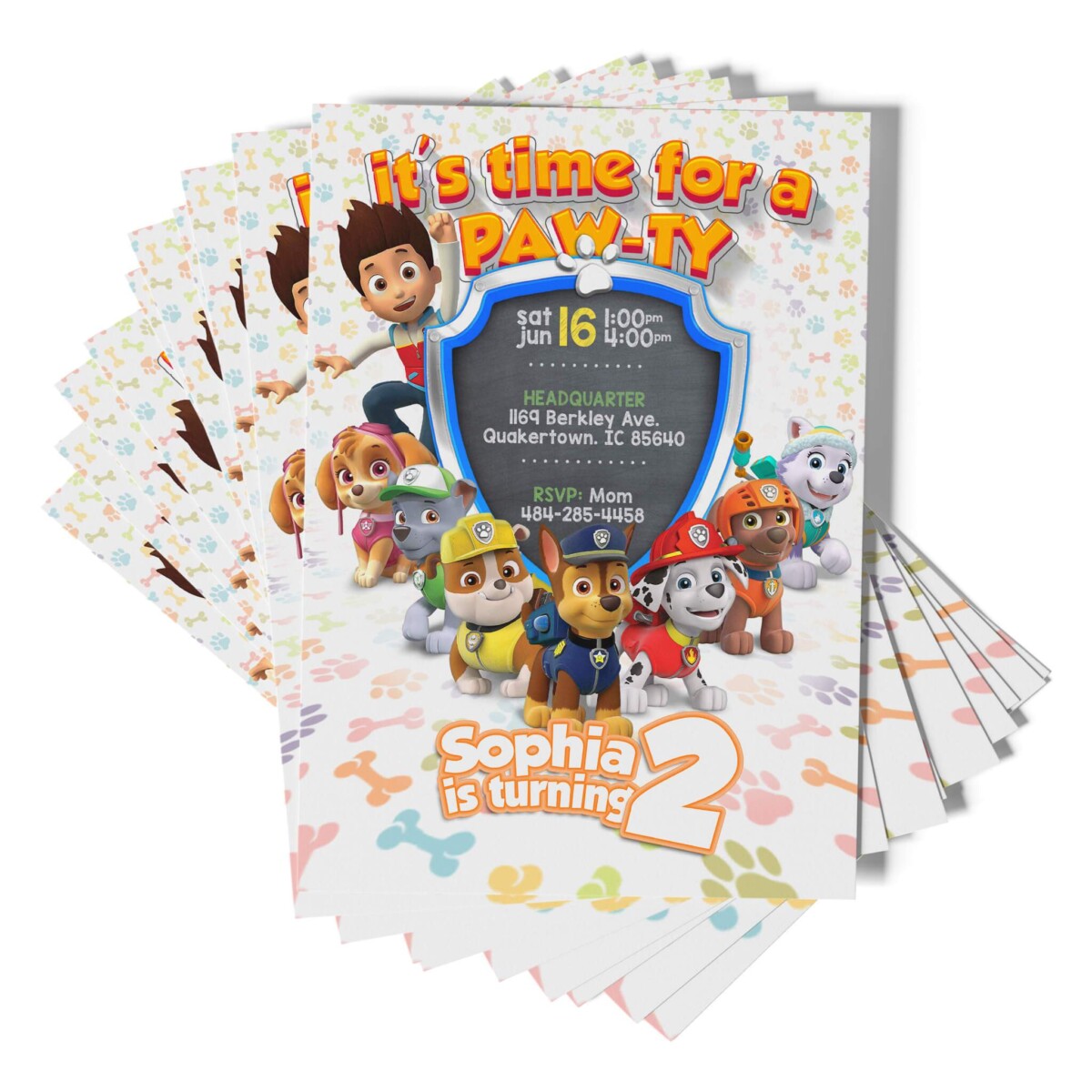 Paw Patrol Invitation