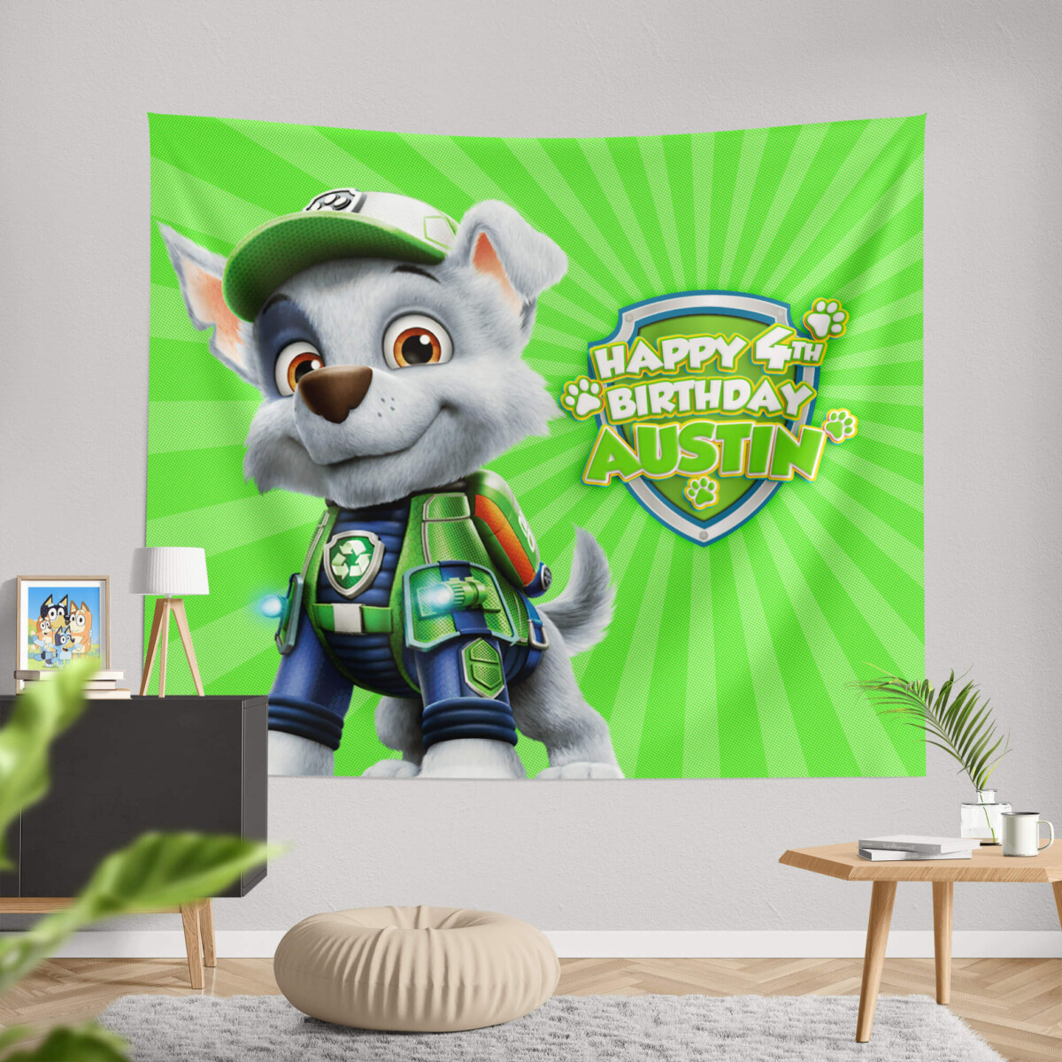 Paw Patrol Rocky Birthday Banner
