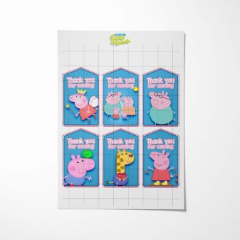 Peppa Pig Thank You Tags - Pimpyworld.com