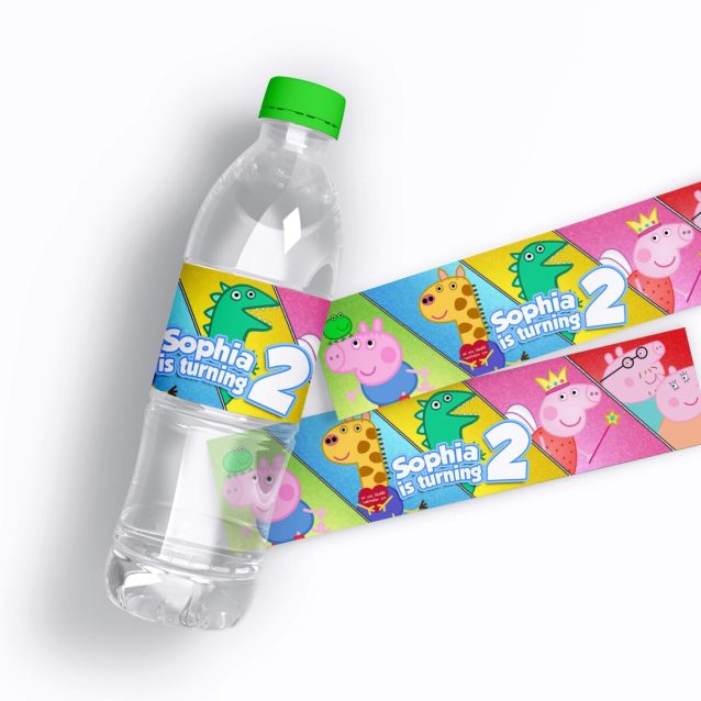 Peppa Pig Water Bottle Labels PimpYourWorld