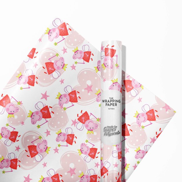 Assortment of Peppa Pig gift wrap rolls in various sizes=