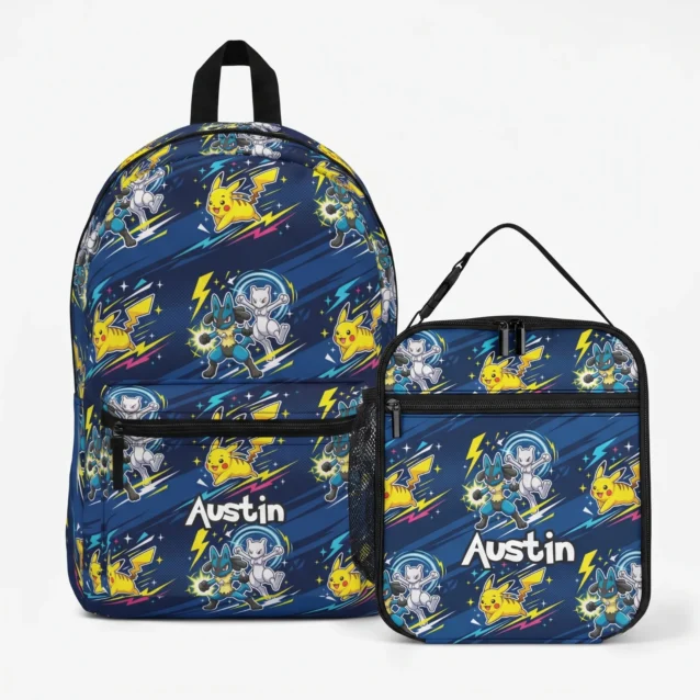 Personalized Charizard Pokémon backpack and lunch bag 2-piece set
